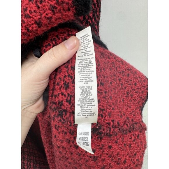 Chicos Sweater Open Cardigan Women Medium Red Bohemian Elegant Feminine Romantic - Picture 5 of 9